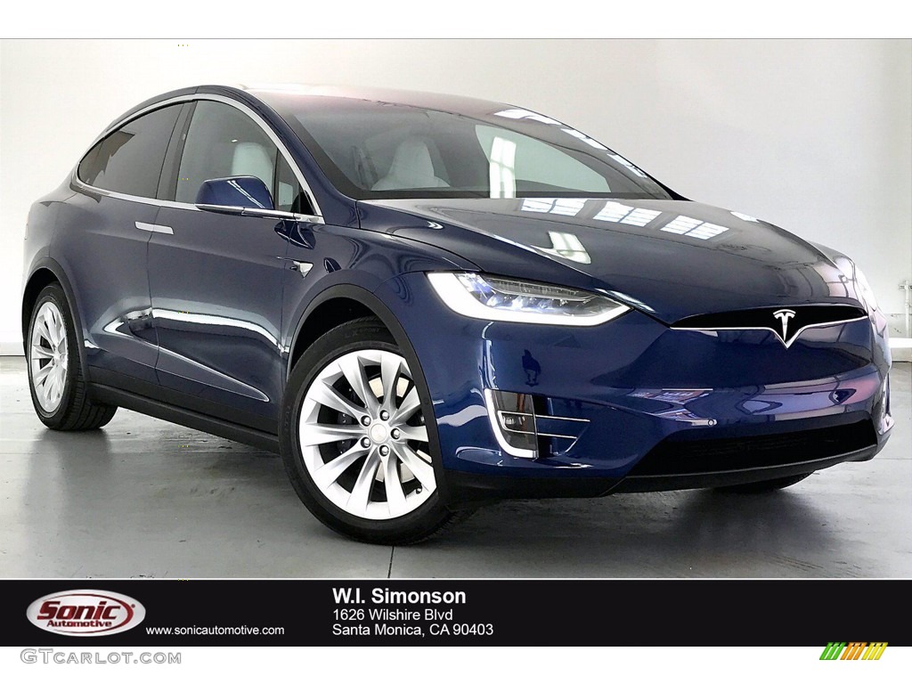 2019 Model X 100D - Solid Black / White/Black photo #1