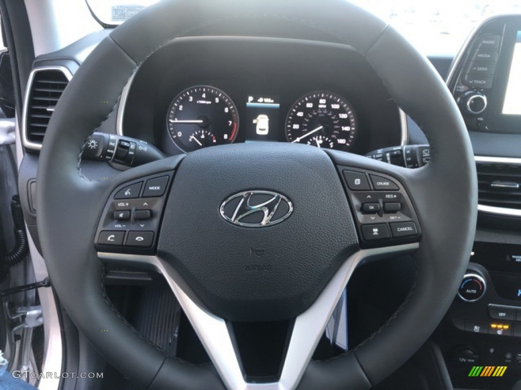 2021 Hyundai Tucson Ulitimate AWD Black Steering Wheel Photo #140890879