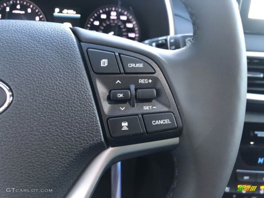 2021 Hyundai Tucson Ulitimate AWD Black Steering Wheel Photo #140890885