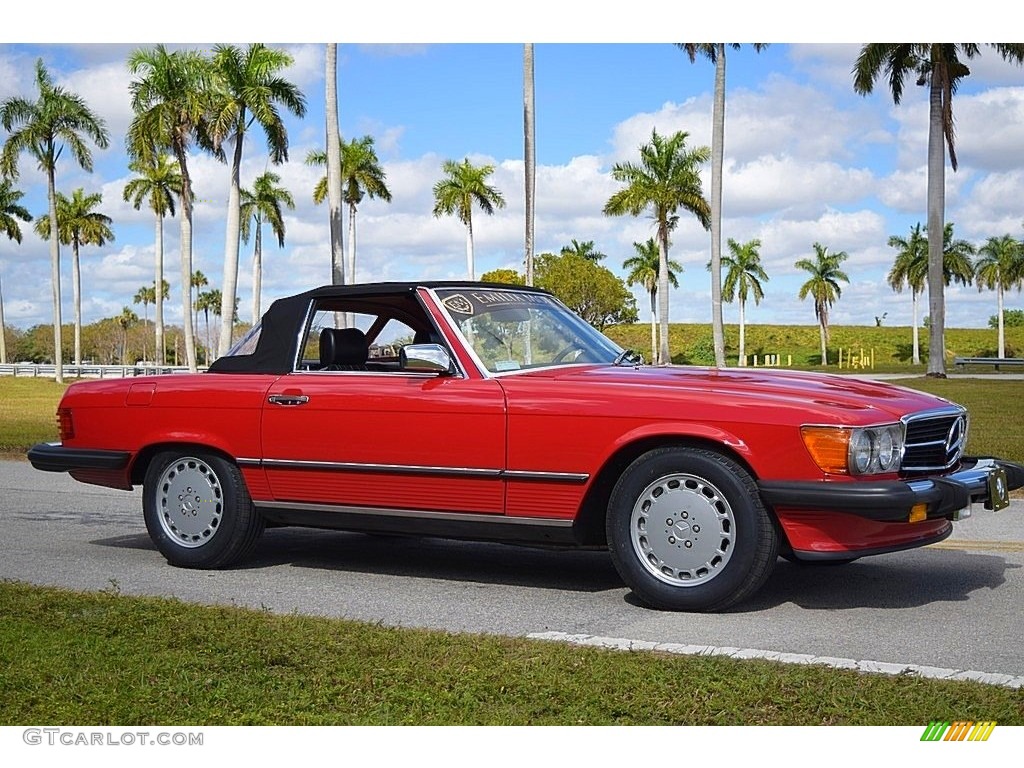 Signal Red 1989 Mercedes-Benz SL Class 560 SL Roadster Exterior Photo #140891557