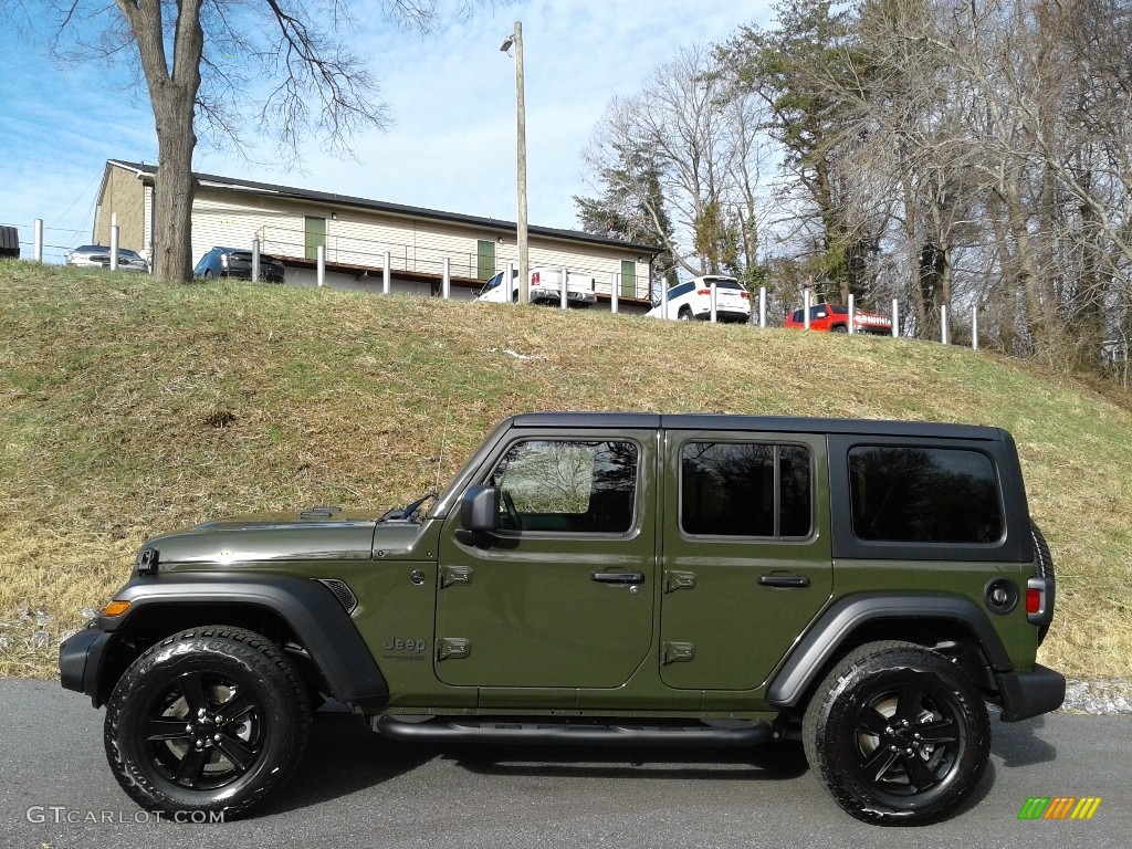 2021 Wrangler Unlimited Sport Altitude 4x4 - Sarge Green / Black photo #1