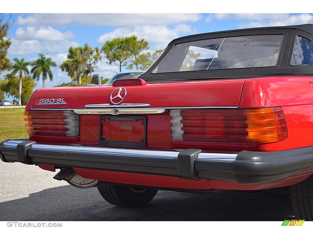 1989 SL Class 560 SL Roadster - Signal Red / Black photo #5