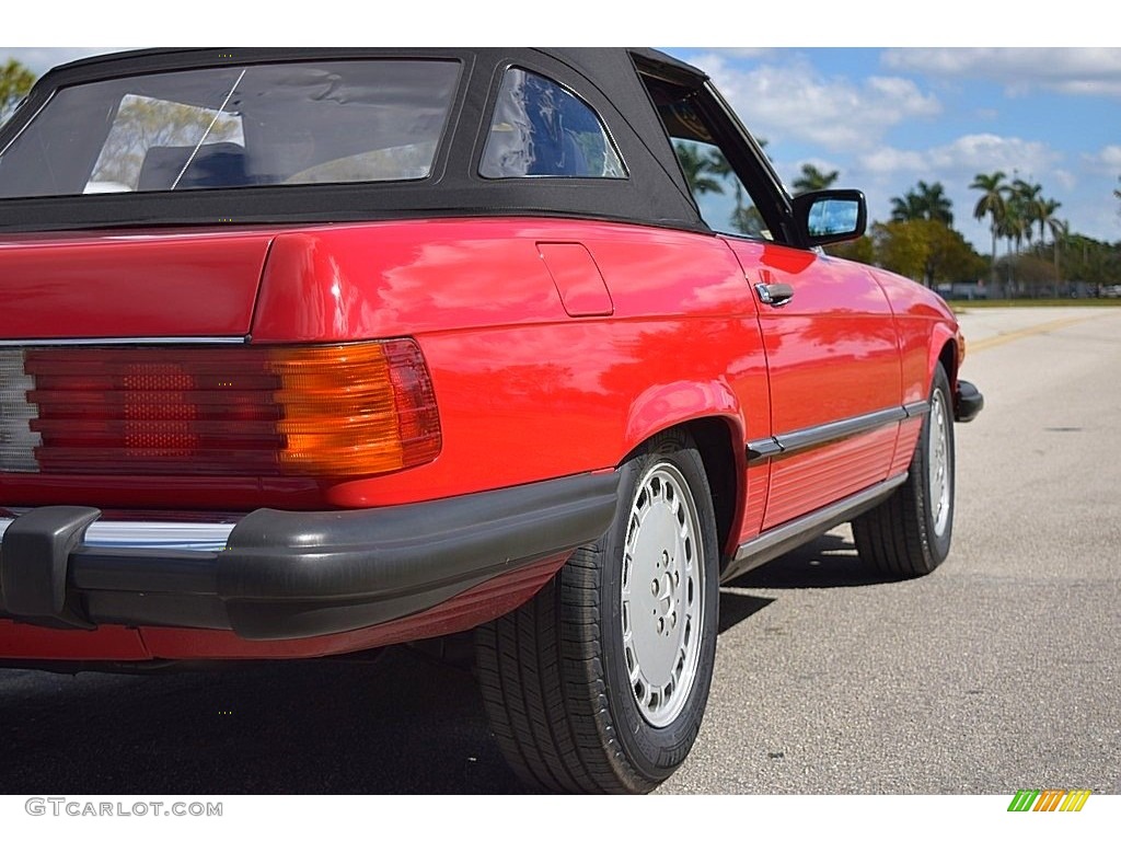 1989 SL Class 560 SL Roadster - Signal Red / Black photo #6