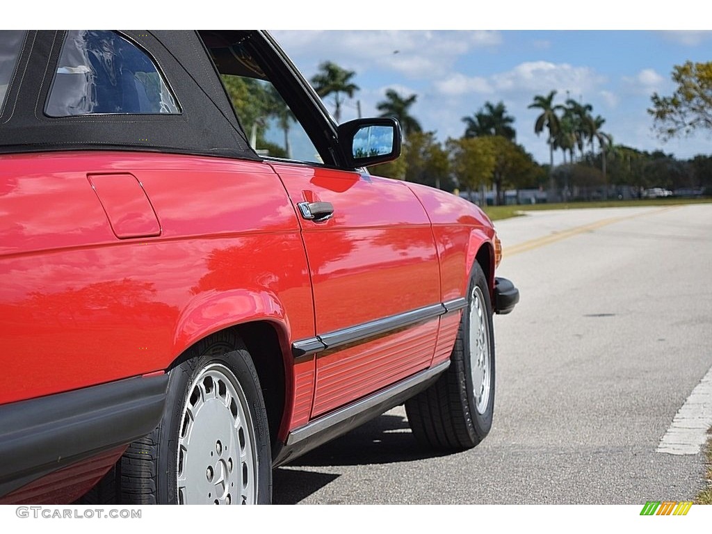1989 SL Class 560 SL Roadster - Signal Red / Black photo #7