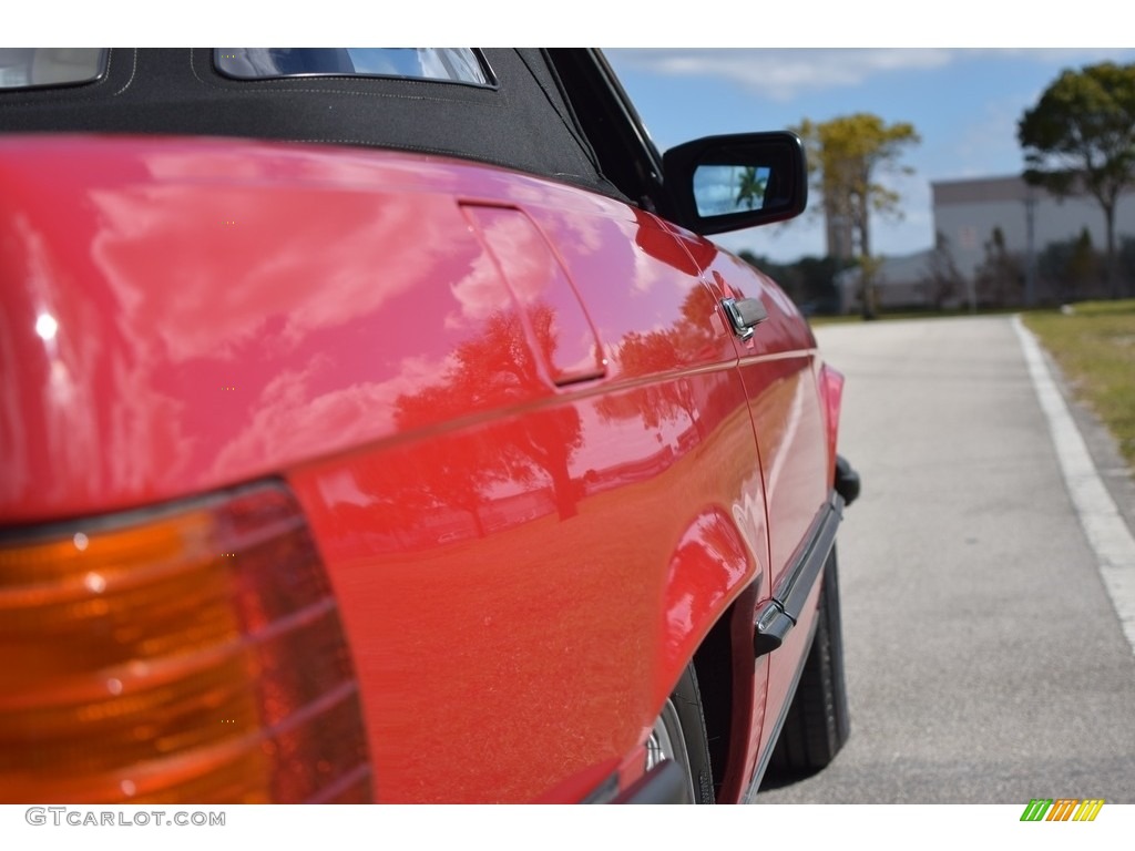 1989 SL Class 560 SL Roadster - Signal Red / Black photo #8
