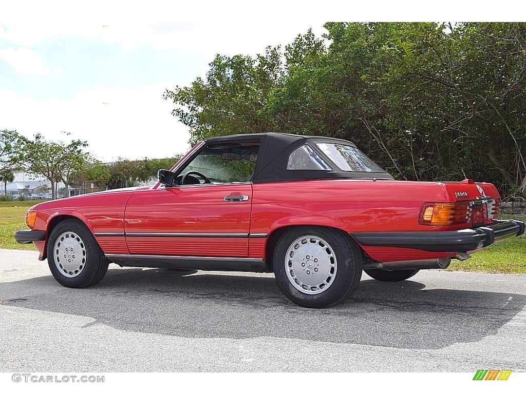 1989 SL Class 560 SL Roadster - Signal Red / Black photo #9