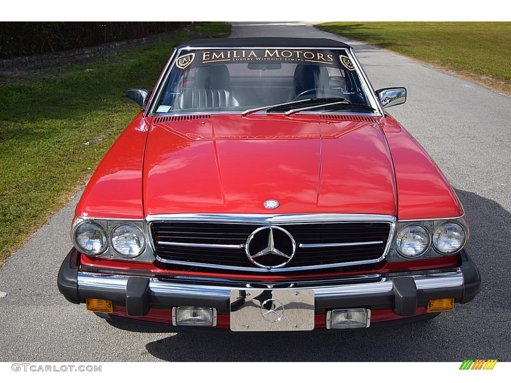 1989 SL Class 560 SL Roadster - Signal Red / Black photo #14