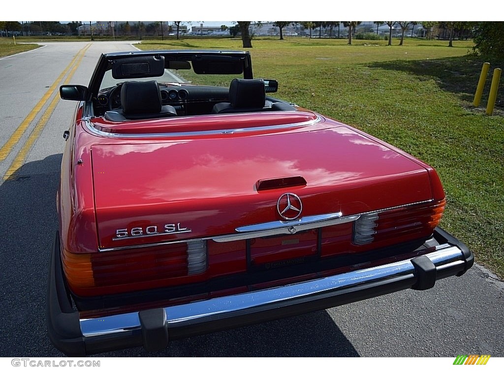 1989 SL Class 560 SL Roadster - Signal Red / Black photo #25