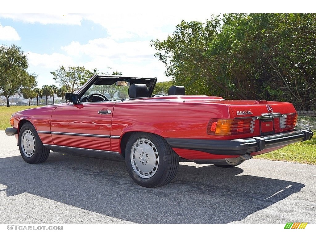 1989 SL Class 560 SL Roadster - Signal Red / Black photo #27