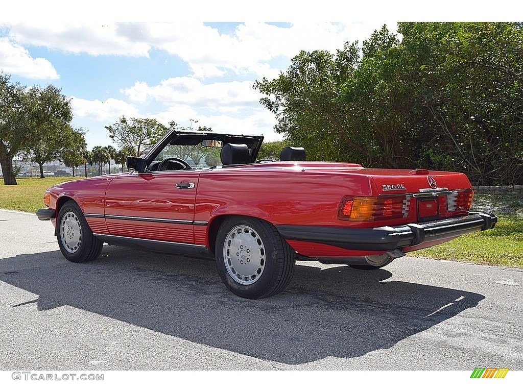 1989 SL Class 560 SL Roadster - Signal Red / Black photo #28