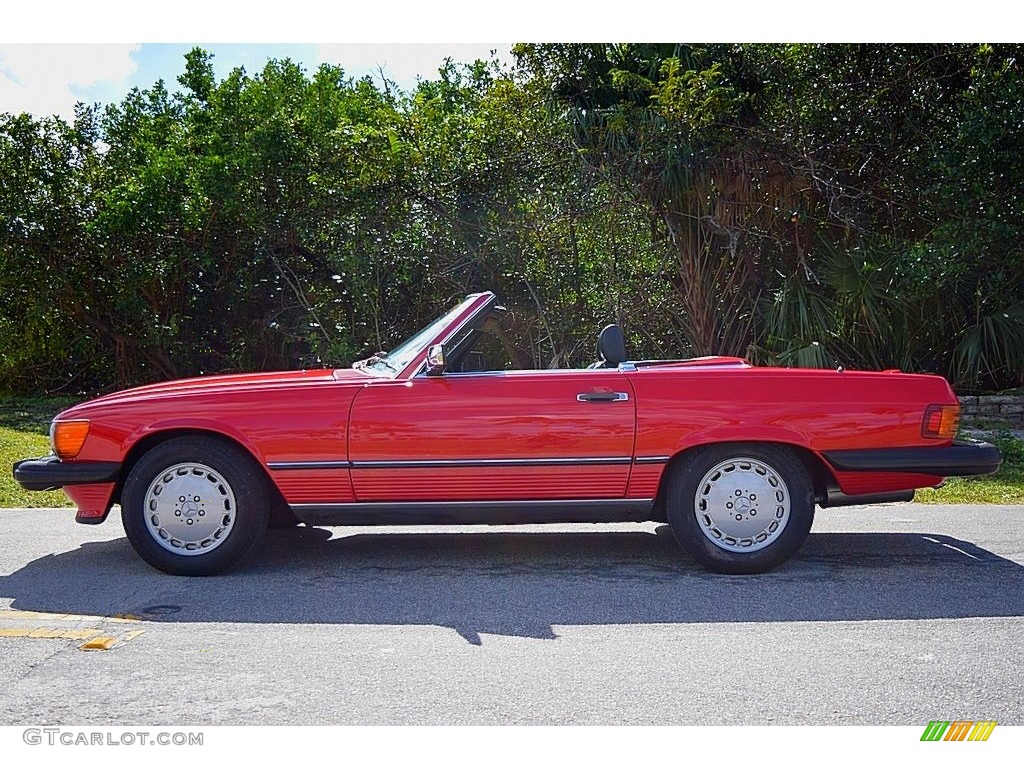 1989 SL Class 560 SL Roadster - Signal Red / Black photo #29