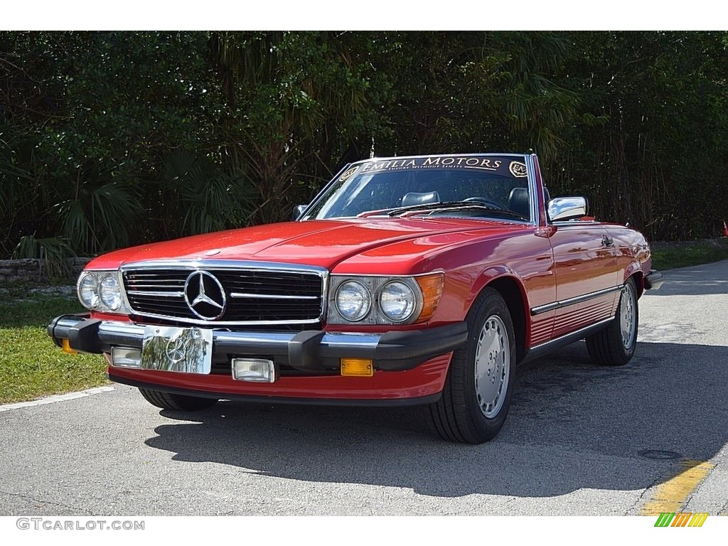 1989 SL Class 560 SL Roadster - Signal Red / Black photo #30