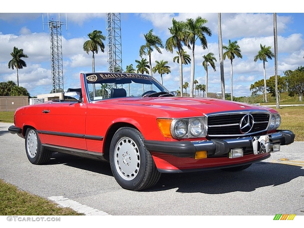 1989 SL Class 560 SL Roadster - Signal Red / Black photo #32