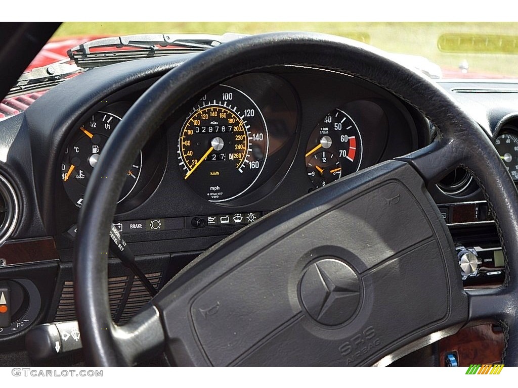 1989 SL Class 560 SL Roadster - Signal Red / Black photo #42