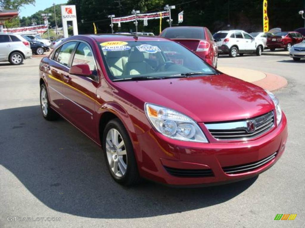 2007 Aura XE - Berry Red / Tan photo #5