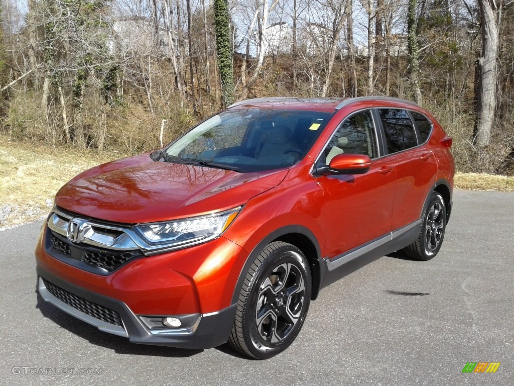 2018 CR-V Touring AWD - Molten Lava Pearl / Ivory photo #2
