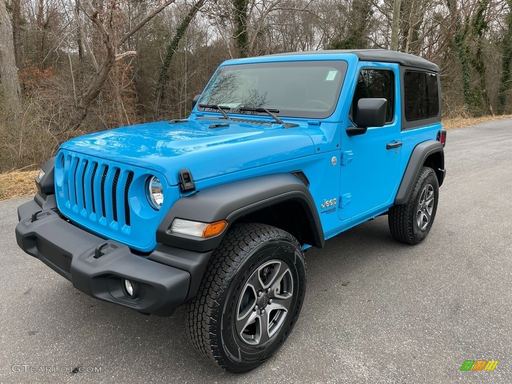 Chief Blue 2021 Jeep Wrangler Sport 4x4 Exterior Photo #140895895