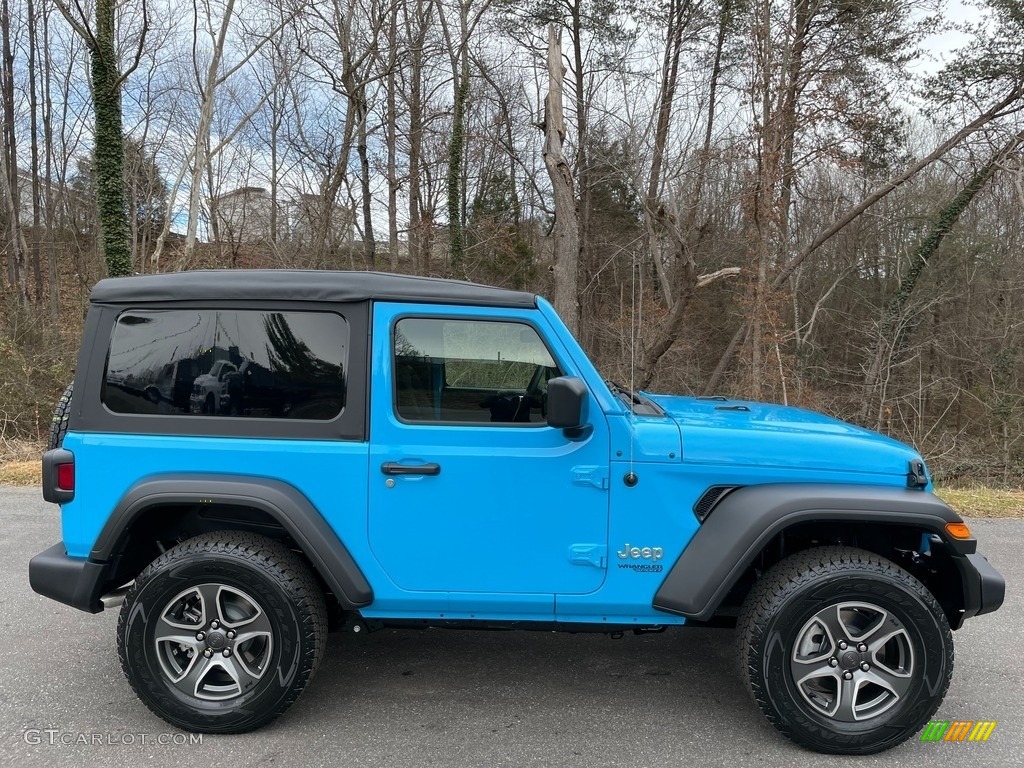 Chief Blue 2021 Jeep Wrangler Sport 4x4 Exterior Photo #140895982