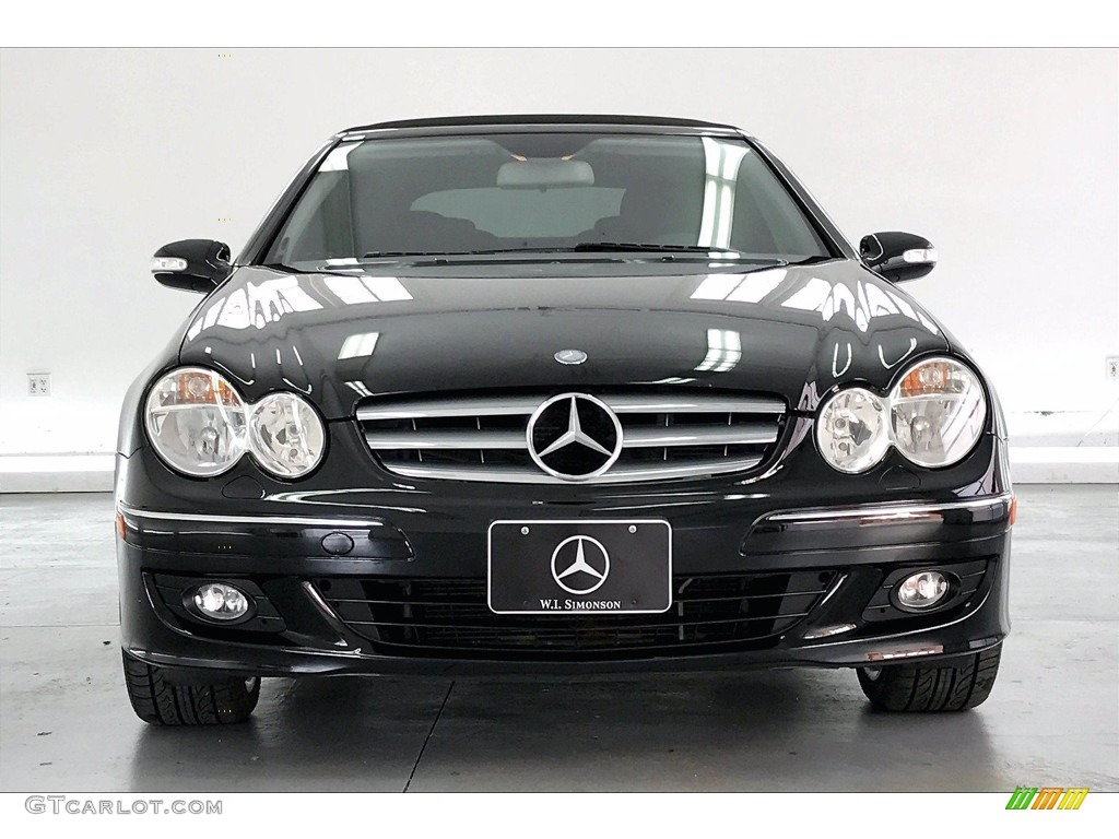 2009 CLK 350 Cabriolet - Black / Black photo #2