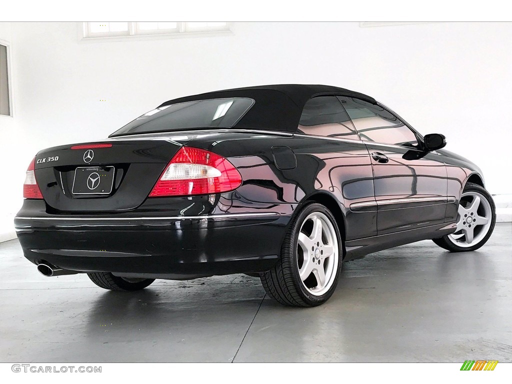 2009 CLK 350 Cabriolet - Black / Black photo #13