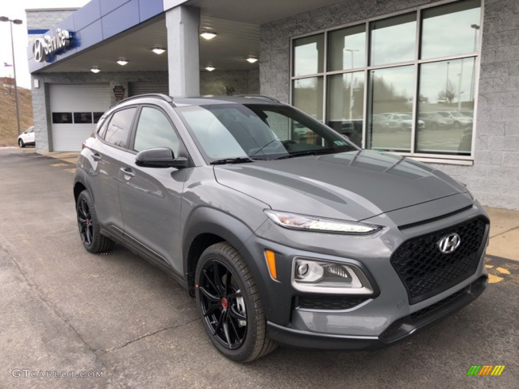 Galactic Gray 2021 Hyundai Kona Night AWD Exterior Photo #140898913