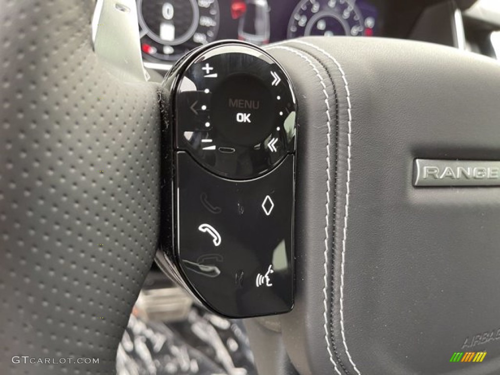 2021 Land Rover Range Rover Sport SVR Carbon Edition Ebony Steering Wheel Photo #140899864