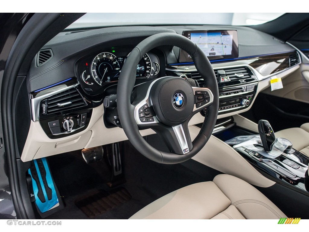 2018 5 Series 530e iPerfomance Sedan - Dark Graphite Metallic / Ivory White photo #6