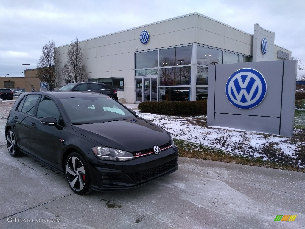 Deep Black Pearl 2021 Volkswagen Golf GTI S Exterior Photo #140903121