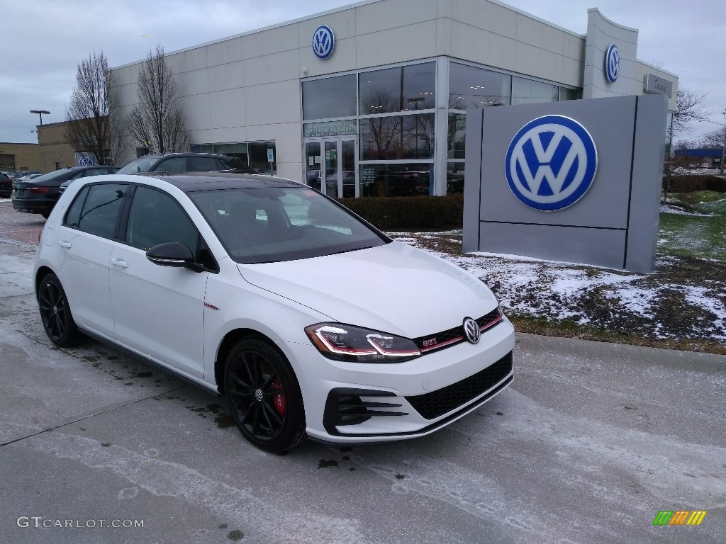 Pure White 2021 Volkswagen Golf GTI SE Exterior Photo #140903325