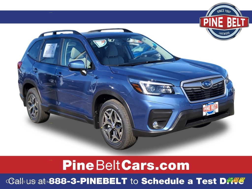 2021 Forester 2.5i Premium - Horizon Blue Pearl / Gray photo #1