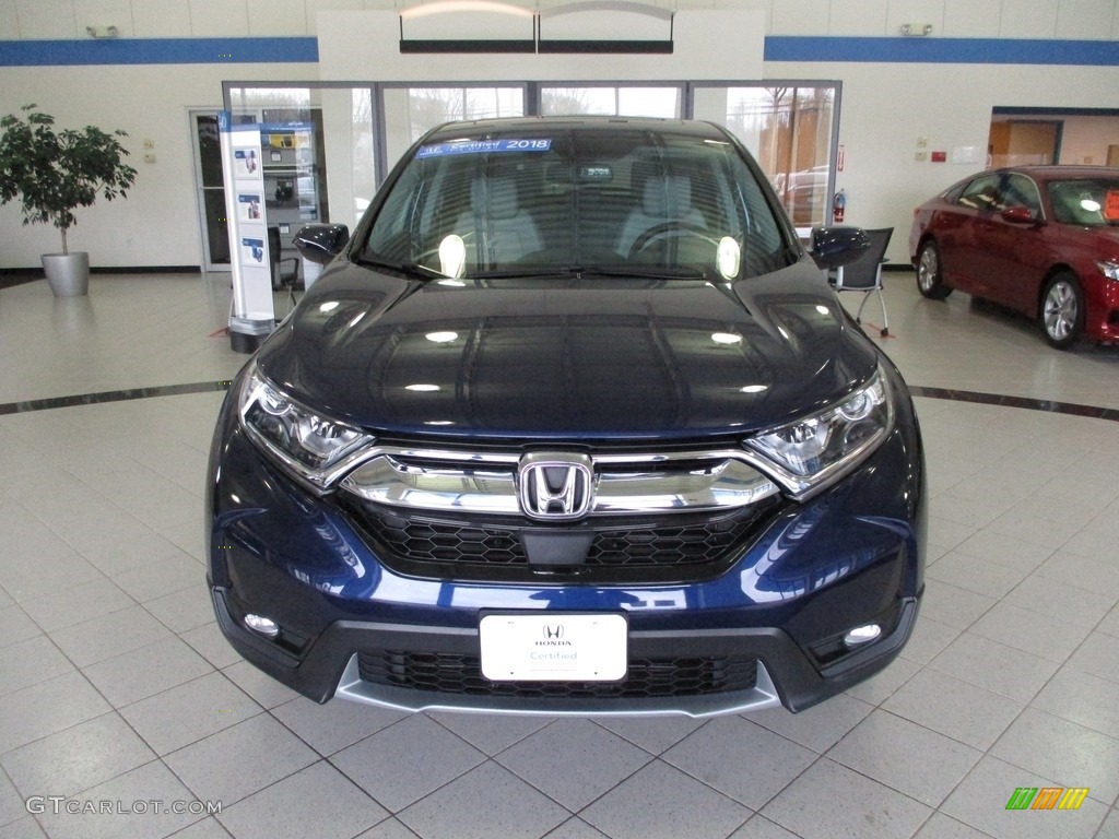 2018 CR-V EX-L AWD - Obsidian Blue Pearl / Gray photo #2