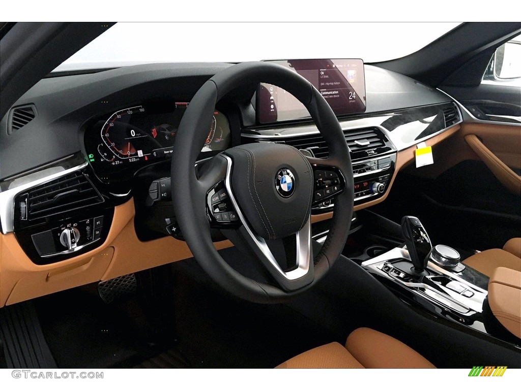 2021 5 Series 530i Sedan - Jet Black / Cognac photo #7