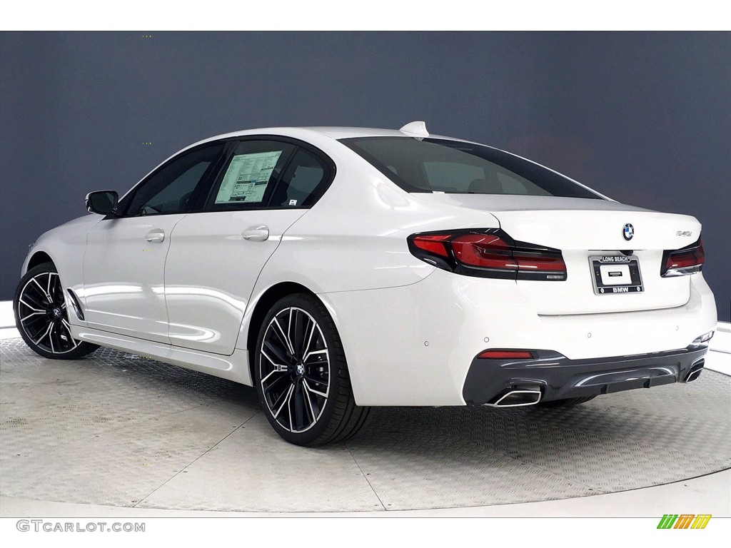 2021 5 Series 540i Sedan - Alpine White / Black photo #3