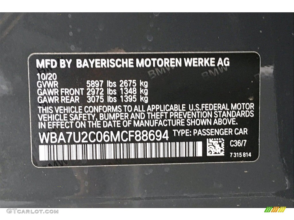 2021 7 Series 750i xDrive Sedan - Dravit Gray Metallic / Black photo #18