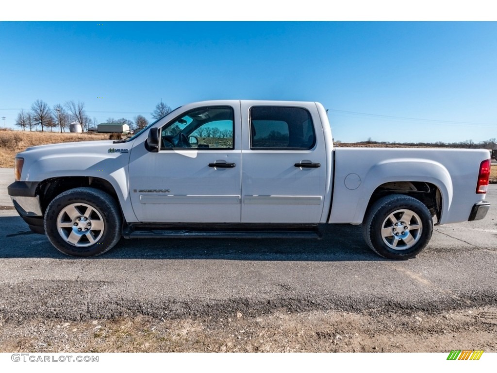 Summit White 2009 GMC Sierra 1500 Hybrid Crew Cab Exterior Photo #140906903