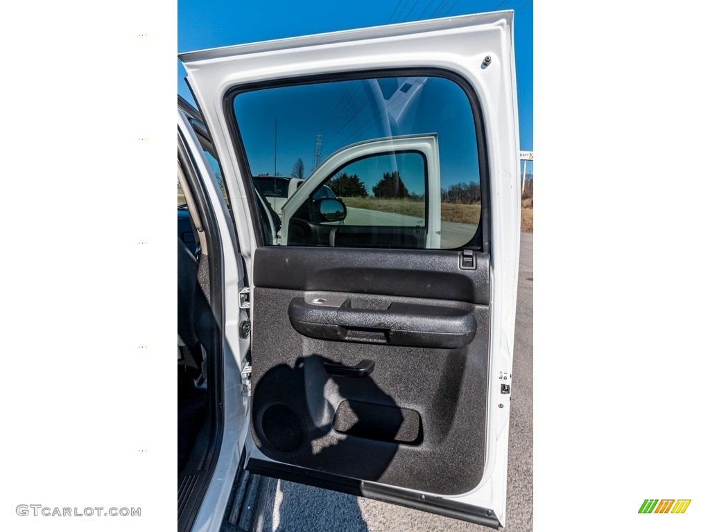 2009 GMC Sierra 1500 Hybrid Crew Cab Dark Titanium/Light Titanium Door Panel Photo #140907113