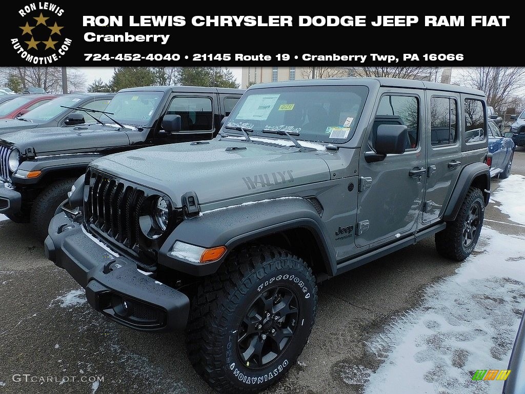 2021 Wrangler Unlimited Willys 4x4 - Sting-Gray / Black photo #1