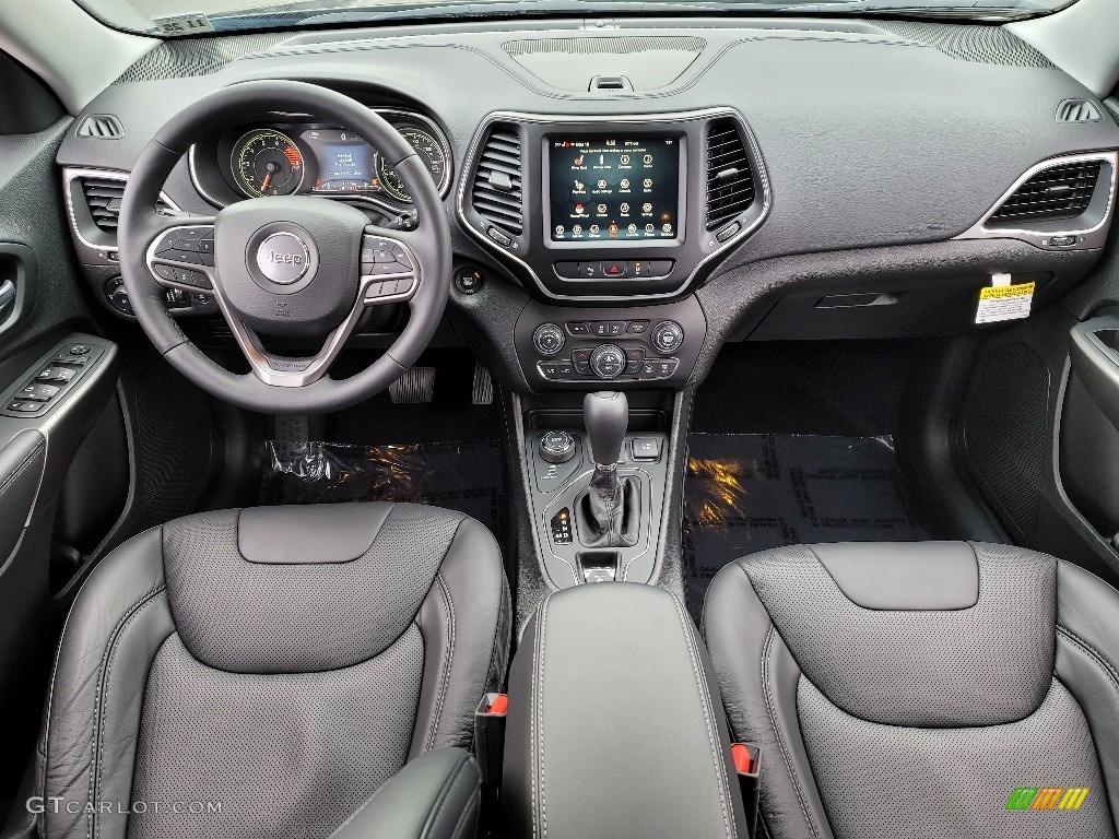 Black Interior 2021 Jeep Cherokee Latitude Lux 4x4 Photo #140910572