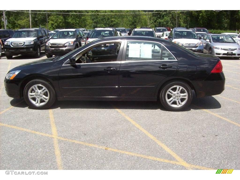 2006 Accord EX Sedan - Nighthawk Black Pearl / Ivory photo #19