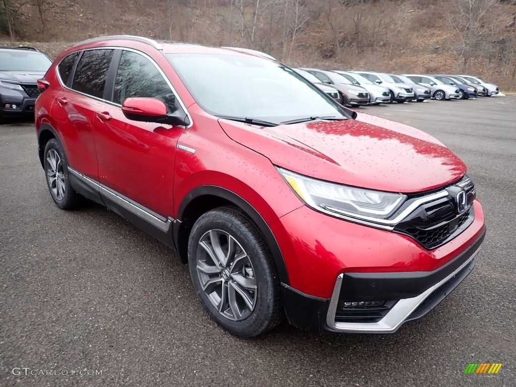 Radiant Red Metallic 2021 Honda CR-V Touring AWD Hybrid Exterior Photo #140910779