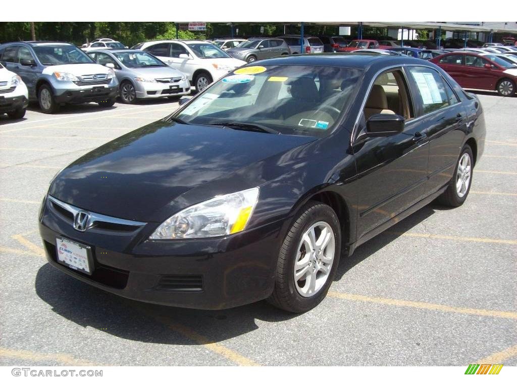 2006 Accord EX Sedan - Nighthawk Black Pearl / Ivory photo #21