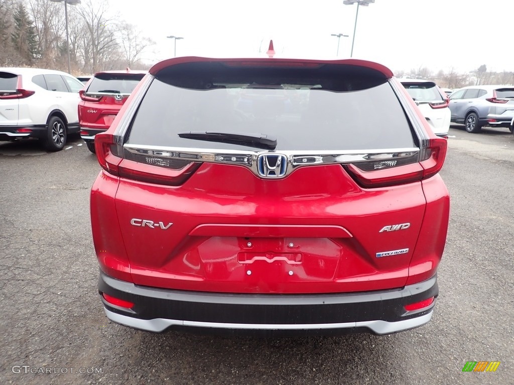 2021 CR-V EX-L AWD Hybrid - Radiant Red Metallic / Gray photo #4