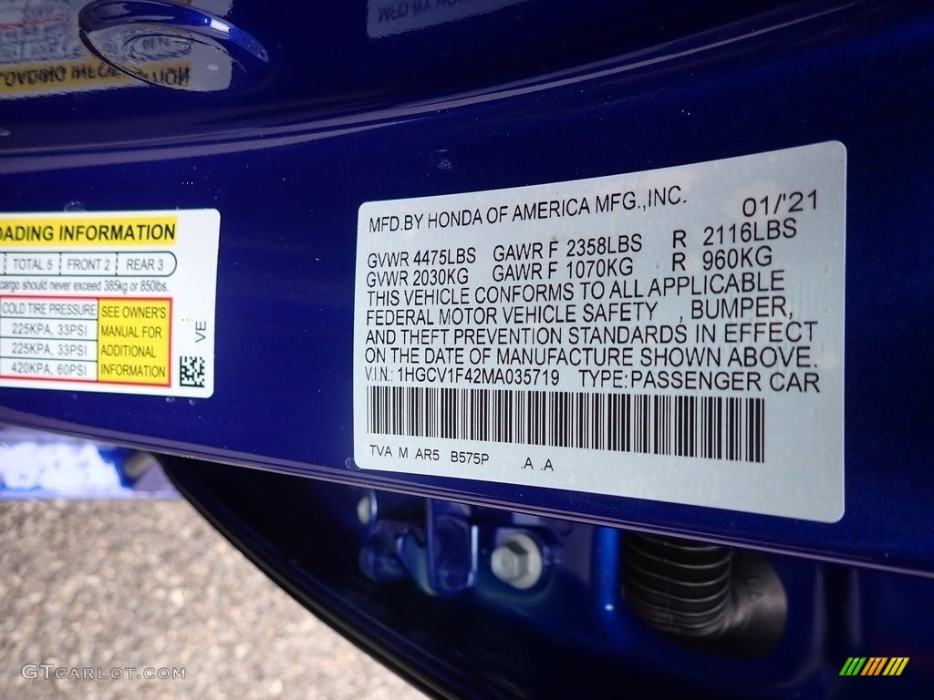 2021 Accord Sport SE - Still Night Pearl / Black photo #12