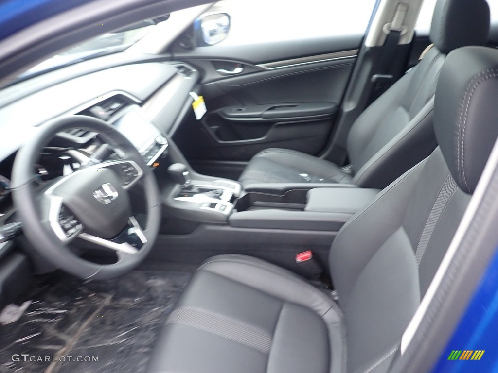 2021 Civic EX-L Sedan - Aegean Blue Metallic / Black photo #7