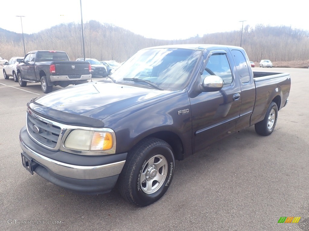 2001 F150 XLT SuperCab - Deep Wedgewood Blue Metallic / Medium Graphite photo #6