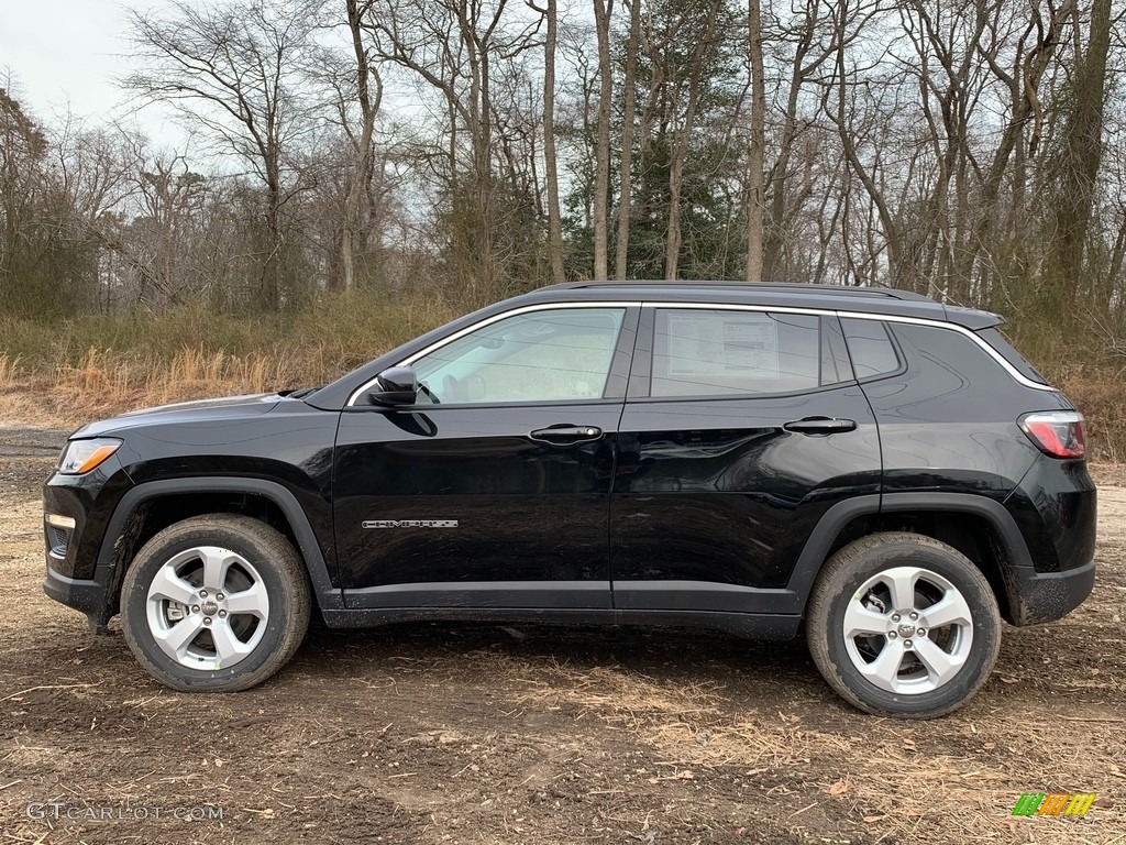 Diamond Black Crystal Pearl 2021 Jeep Compass Latitude 4x4 Exterior Photo #140916152