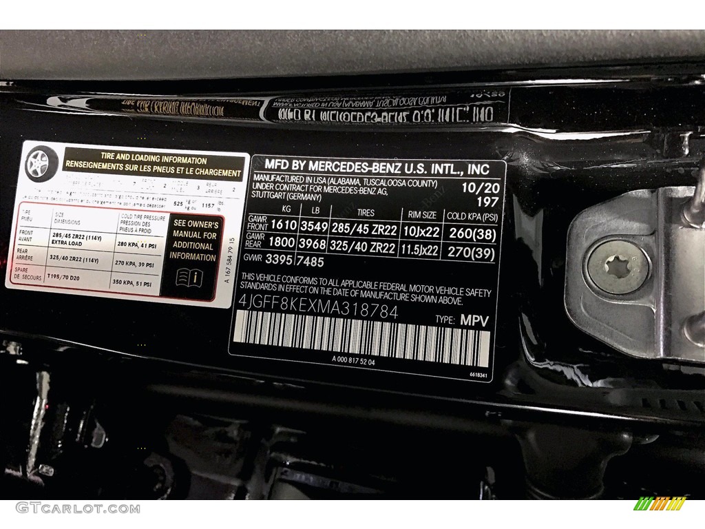 2021 Mercedes-Benz GLS 63 AMG 4Matic Color Code Photos
