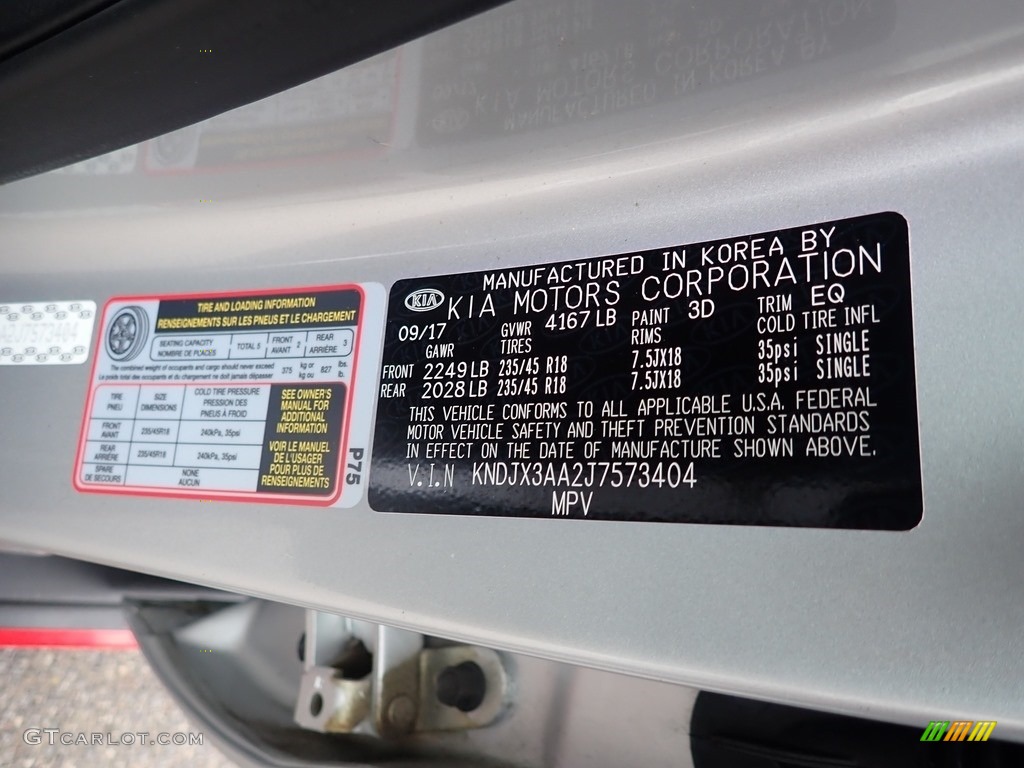 2018 Kia Soul ! Color Code Photos