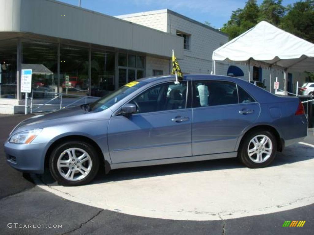 2007 Accord EX Sedan - Cool Blue Metallic / Gray photo #1
