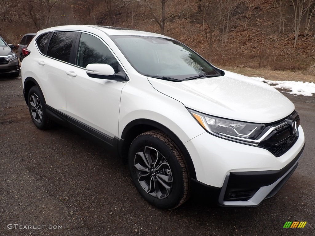 Platinum White Pearl 2021 Honda CR-V EX AWD Exterior Photo #140918800